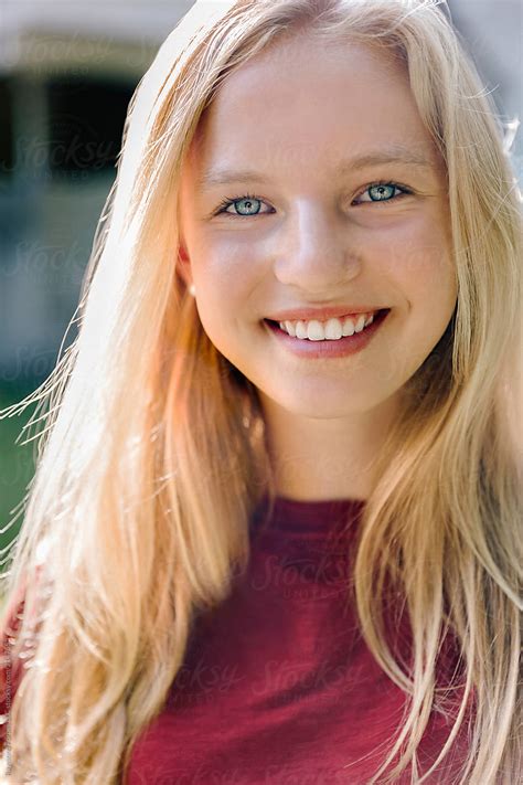 blonde teen|8,782 Happy Smiling Portrait Teenage Girl Blond Hair ...